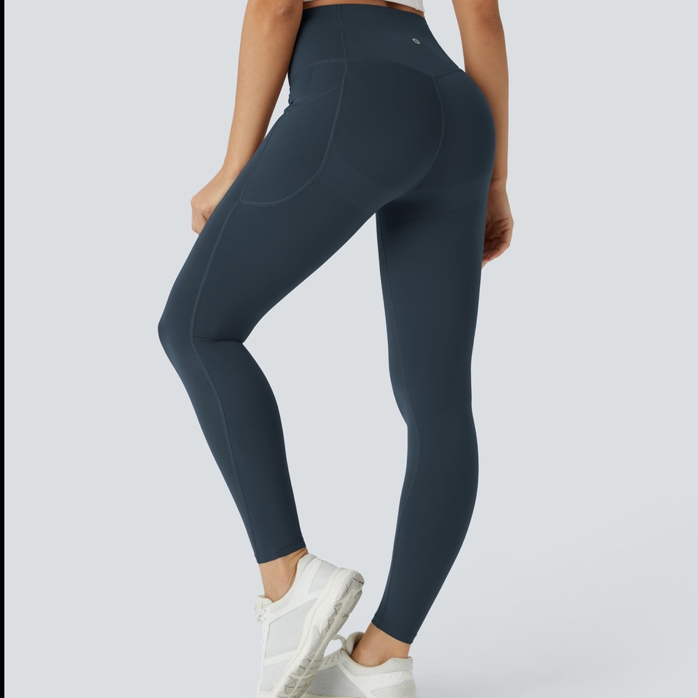 Halara 7//8 High-Waisted sculpt Navy Leggings